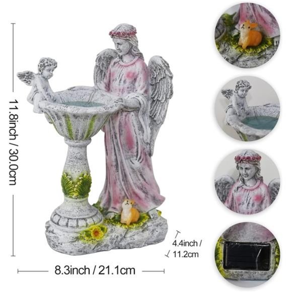 Solar Garden Statue for Outdoor Décor, Angel Garden Figurine with Color Changing - Picture 2 of 7